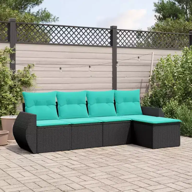 vidaXL Modular Patio Sofa Set with Cushions