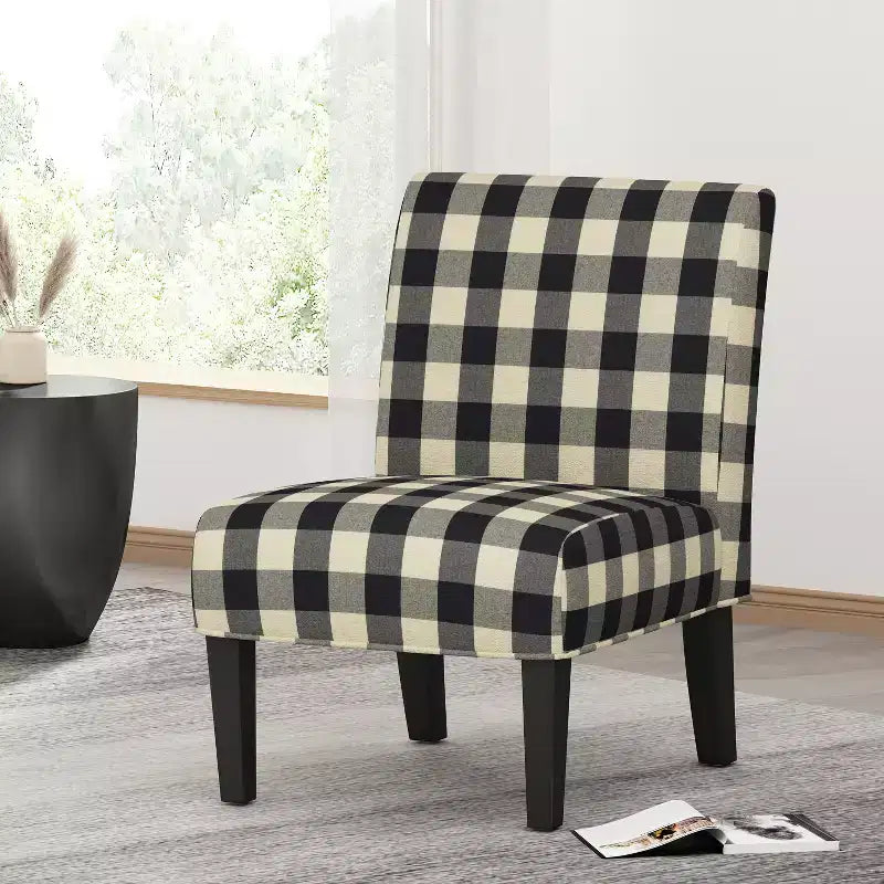 GDFStudio Abner Contemporary 22 D Slipper Pattern Accent Chair