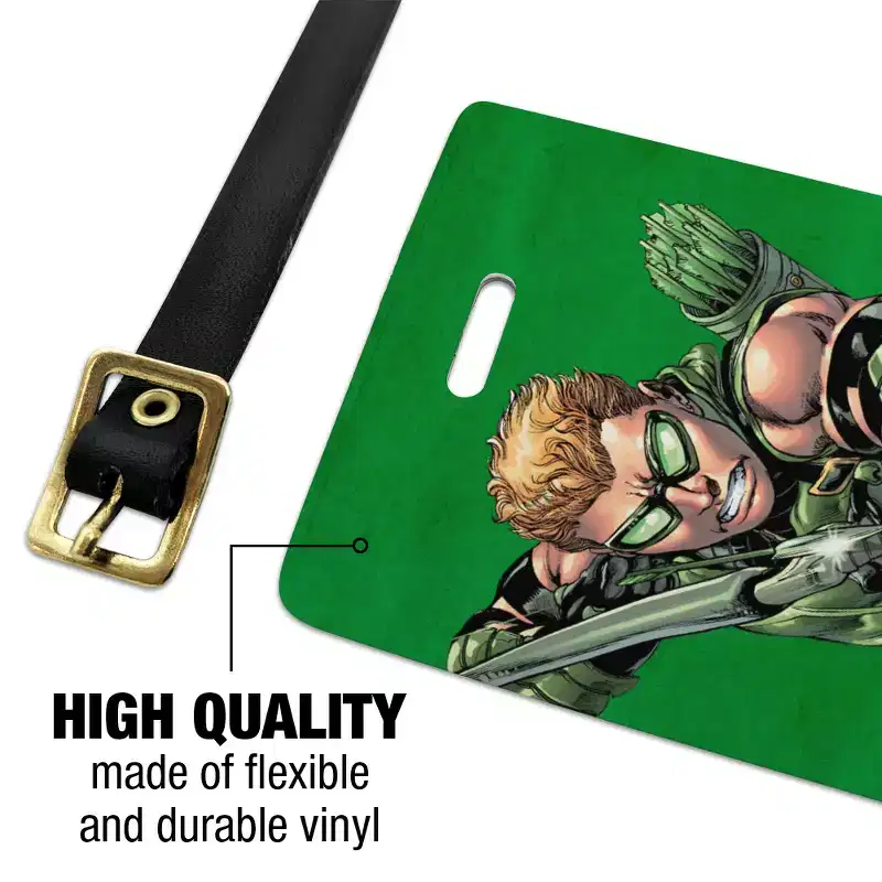 Justice League Green Arrow Character Luggage ID Tags Set of 2