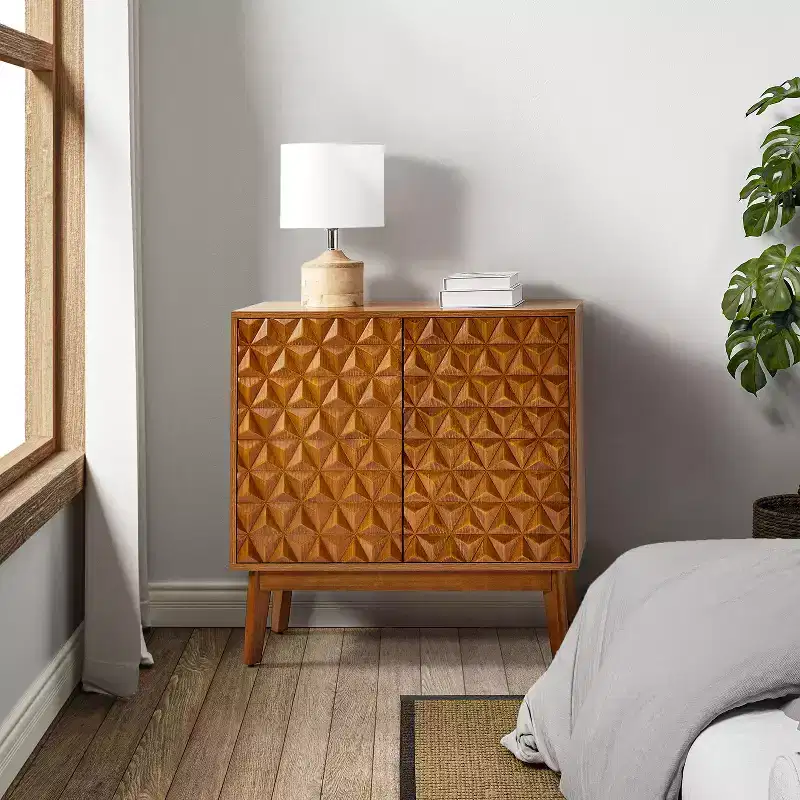 30 Tall 2-Door Accent Cabinet with Adjustable Shelves - Walnut