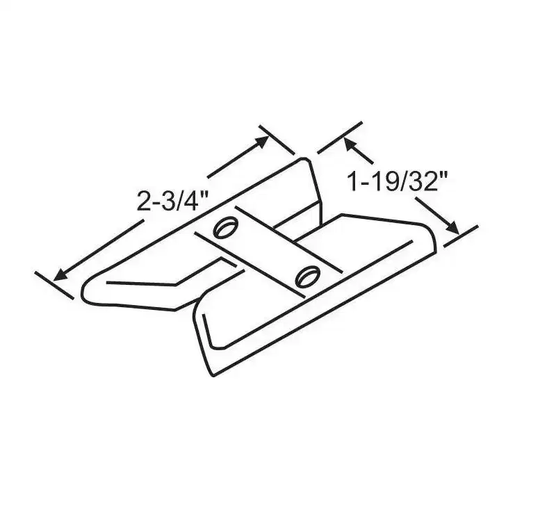 Brixwell 900-848 Double Floor Plate Pivot Bracket 2-3/4 inch Length 1-19/32 inch Width Dual Mount Holes Stamped Steel