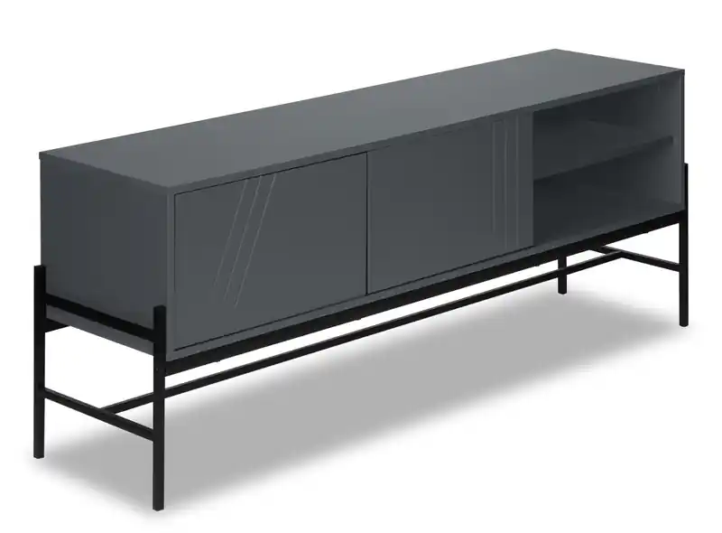 59 Modern TV Stand with Storage and Cable Management for TVs up to 65- Grey