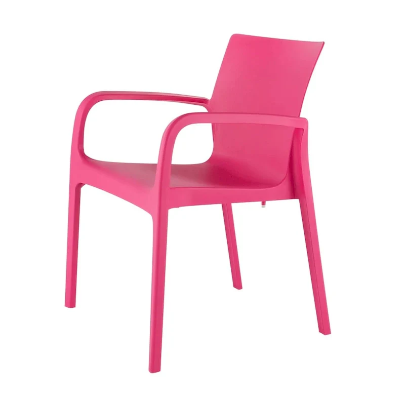 Alissa Resin Stackable All-Weather Dining Armchair, Set of 2