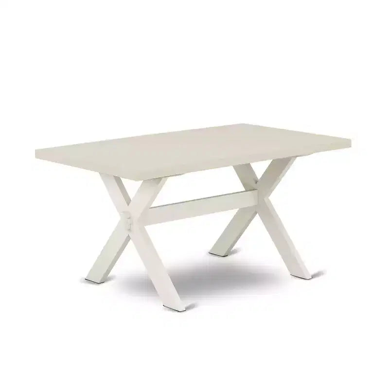 6-Pc Rectangle Natural Oak Finish Solid Wood Top Dining Table with 1-Bench, 4-Chairs