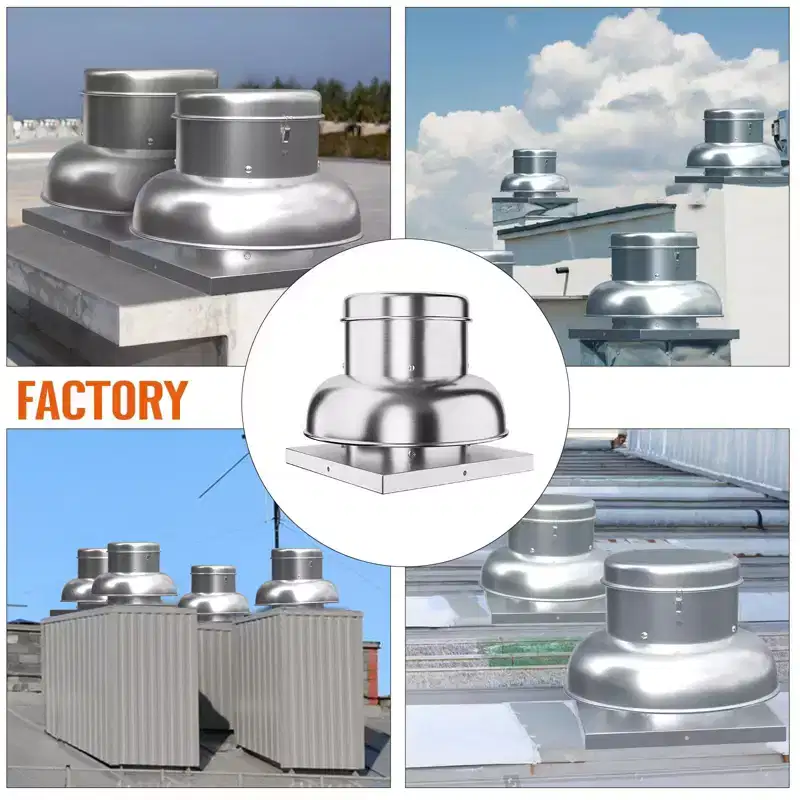 Roof Fan Up-blast Restaurant, Upblast Exhaust Fan, Upgarded Motor, Roof Exhaust Fan 25.59 Fan Base Ideal for Factory, Warehouse, Restaurant