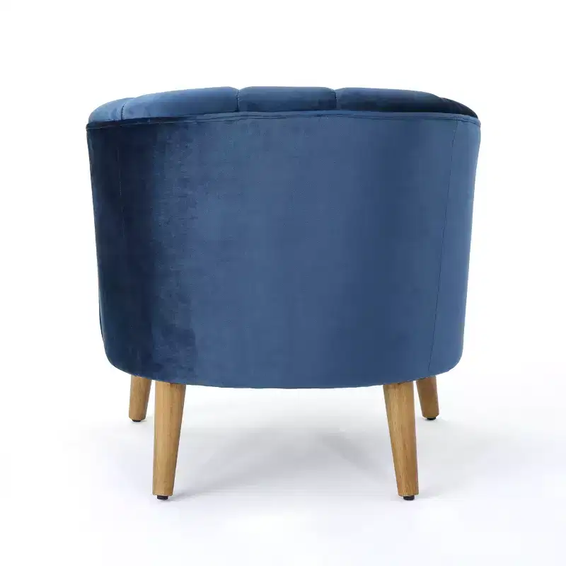 Christopher Knight Home Eryn Mid-Century Modern Rubberwood Altay Velvet Upholstered Accent Chair