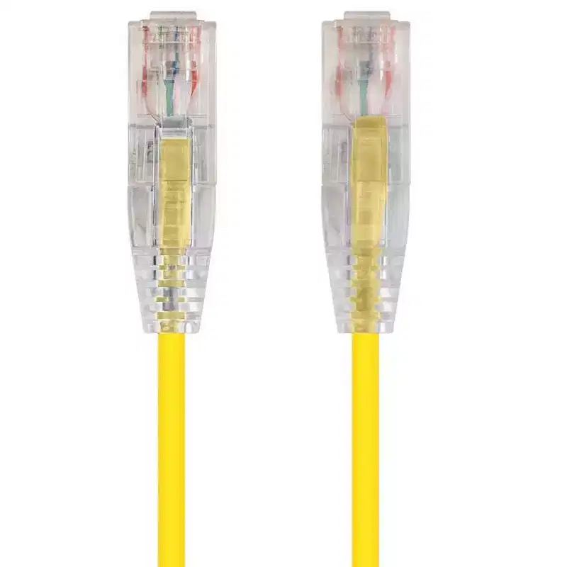 Monoprice Cat6 Ethernet Patch Cable - 5 Feet - Yellow | Network Internet Cord - Snagless RJ45 Stranded 550MHz UTP CMR Riser Rated Pure Bare Copper
