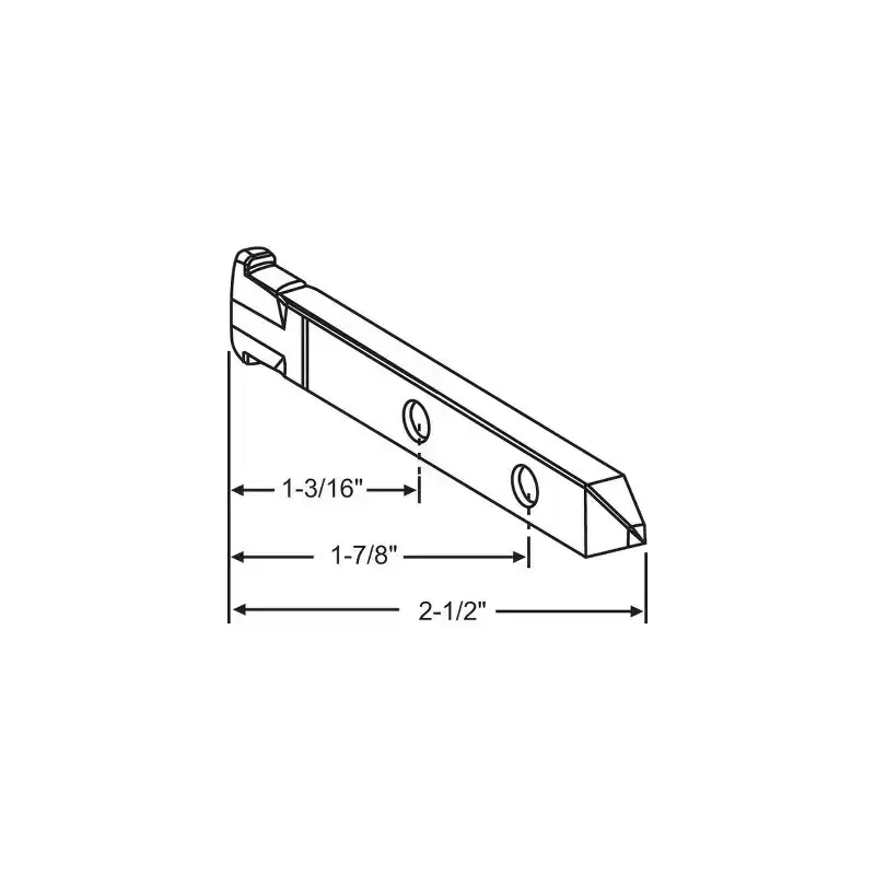 Brixwell Quick Tilt Pivot Bar, 2-1/2 Length, 2 Mounting Holes, Constant Force Balance, Steel Material, Steel Finish