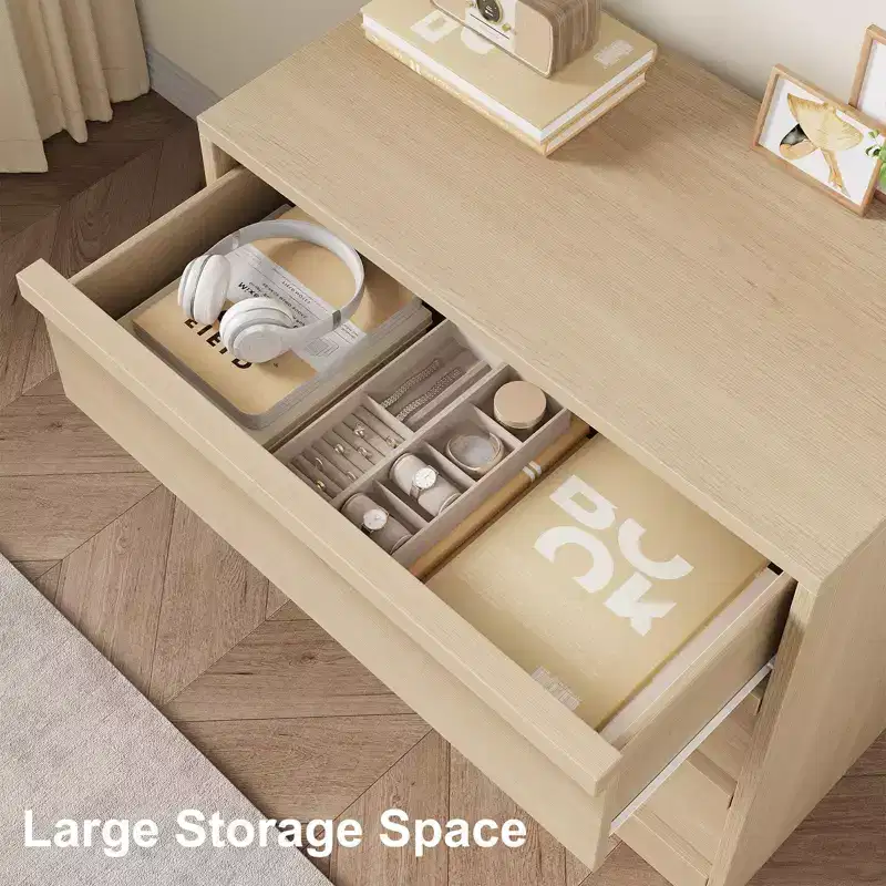 Acekool 3 Drawer Sideboard Cabinet Modern Storage Dresser for Dining Room, Bedroom & Entryway