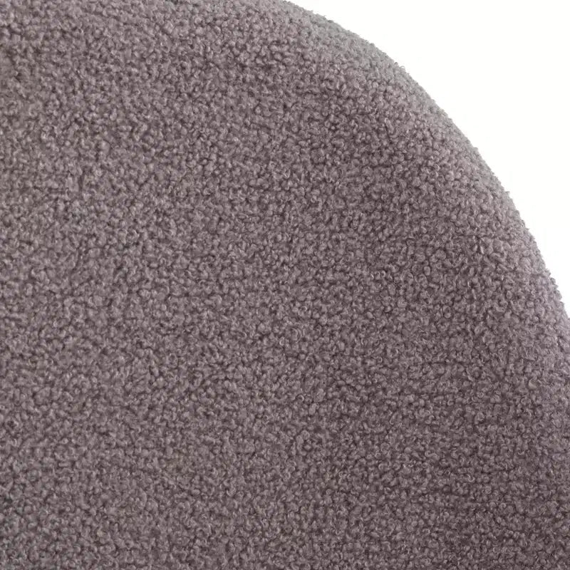 Set of 2 Upholstered Modern Dining Chairs - Armless, Curved Back