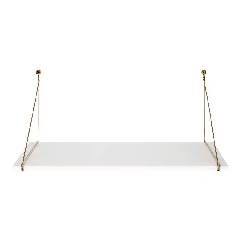 Kate and Laurel Vista Wall Mounted Wooden Desk Shelf