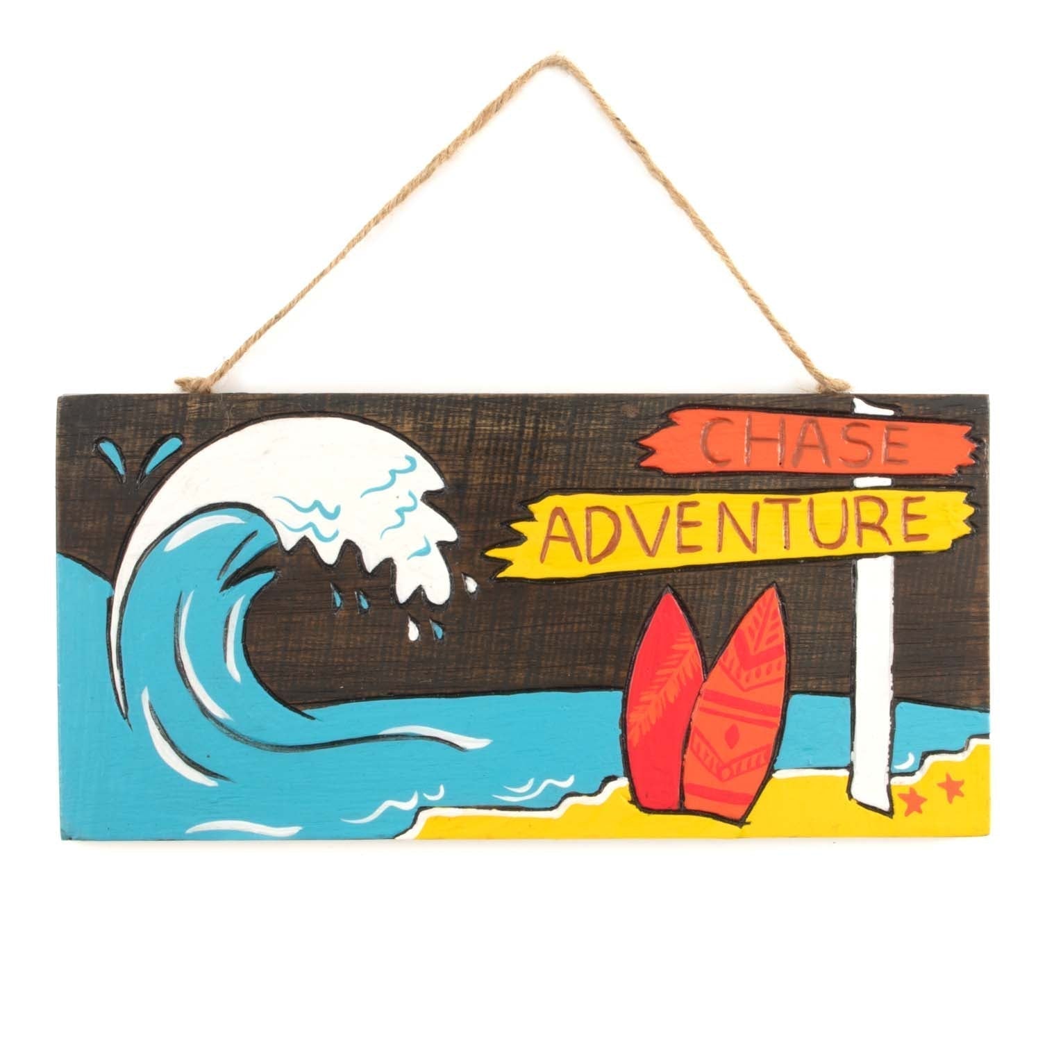 Chase Adventure, Hand-Painted Wood Hanging Plaque