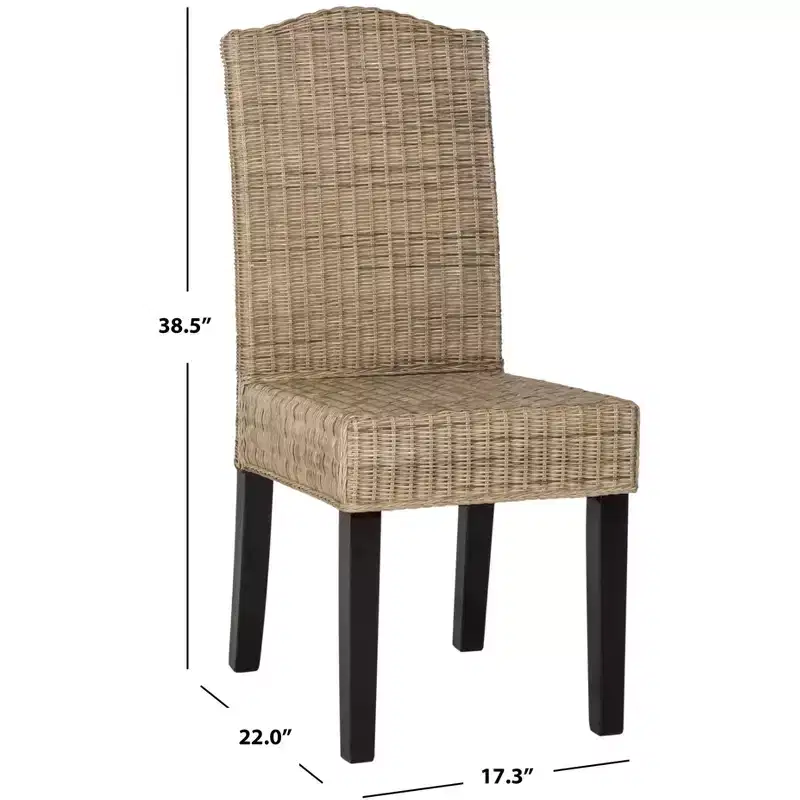 Odette 19 H Wicker Dining Chair (Set of 2) - SEA8015 - Safavieh