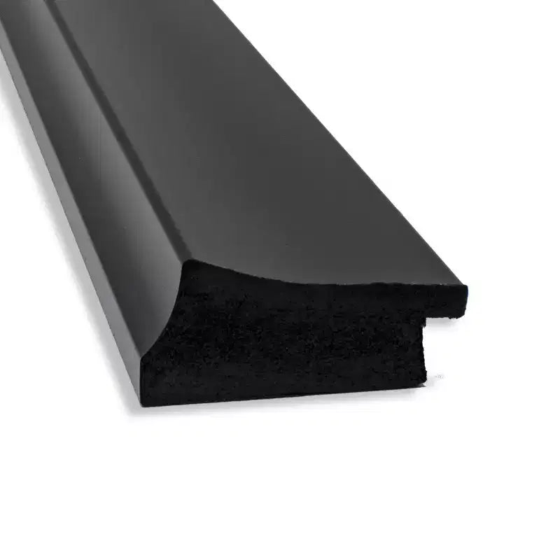 30" x 30" Non-Beveled Grand Black Narrow Wall Mirror - Amanti Art: Modern Square, Polystyrene Frame, Includes Mount Hardware