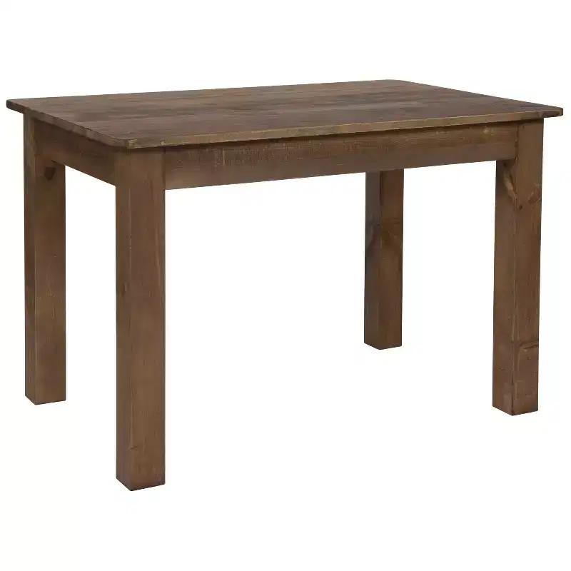 Flash Furniture 46 x 30 Rectangular Solid Pine Farm Dining Table