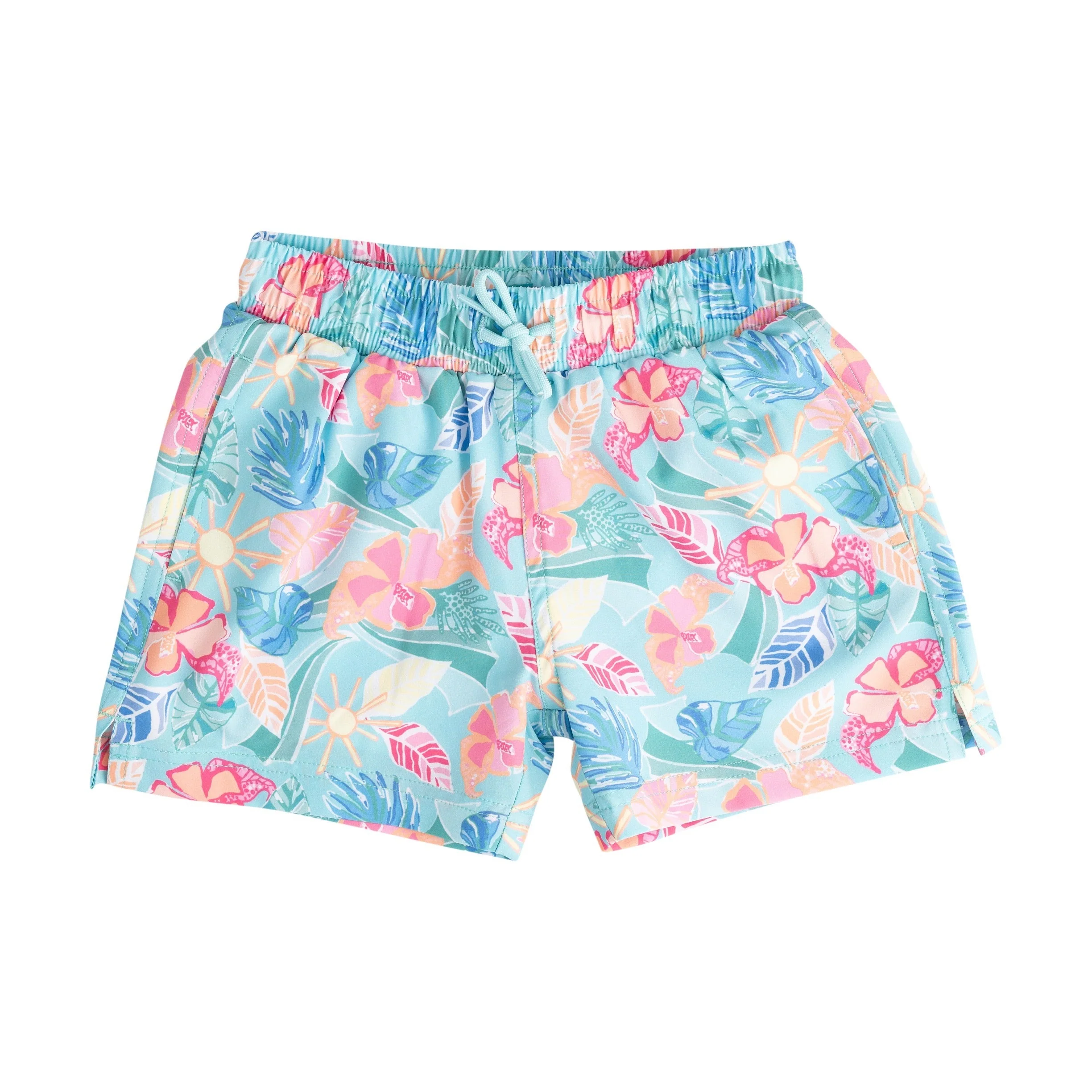 Boys' Boogie Board Swim Trunks Tropical Floral Print