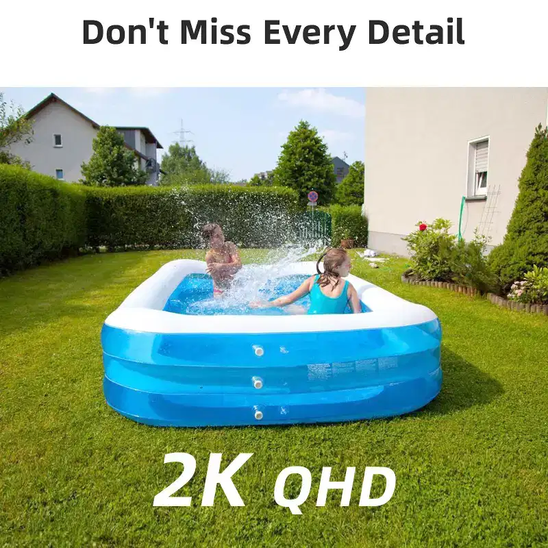 aosu 2K QHD 3.0-MP Wi-Fi Outdoor AI-Smart Security Camera, Battery Powered, with PIR Motion Detection, 2-Way Audio, and Spotlight, C6L2BA11