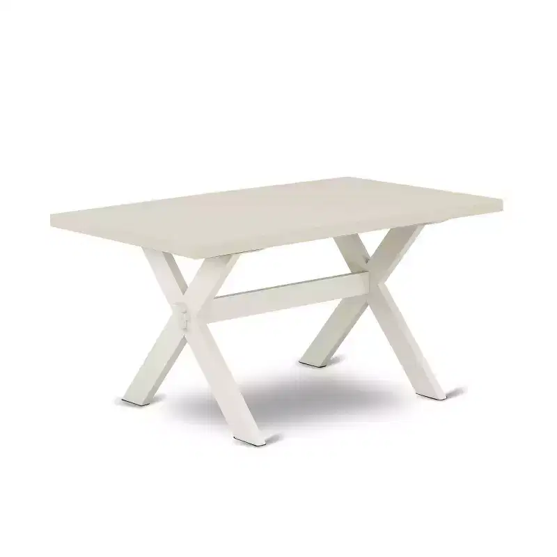 HomeStock 5-Piece Natural Oak Finish Solid Wood Top Dining Table with 4-Parson Chair