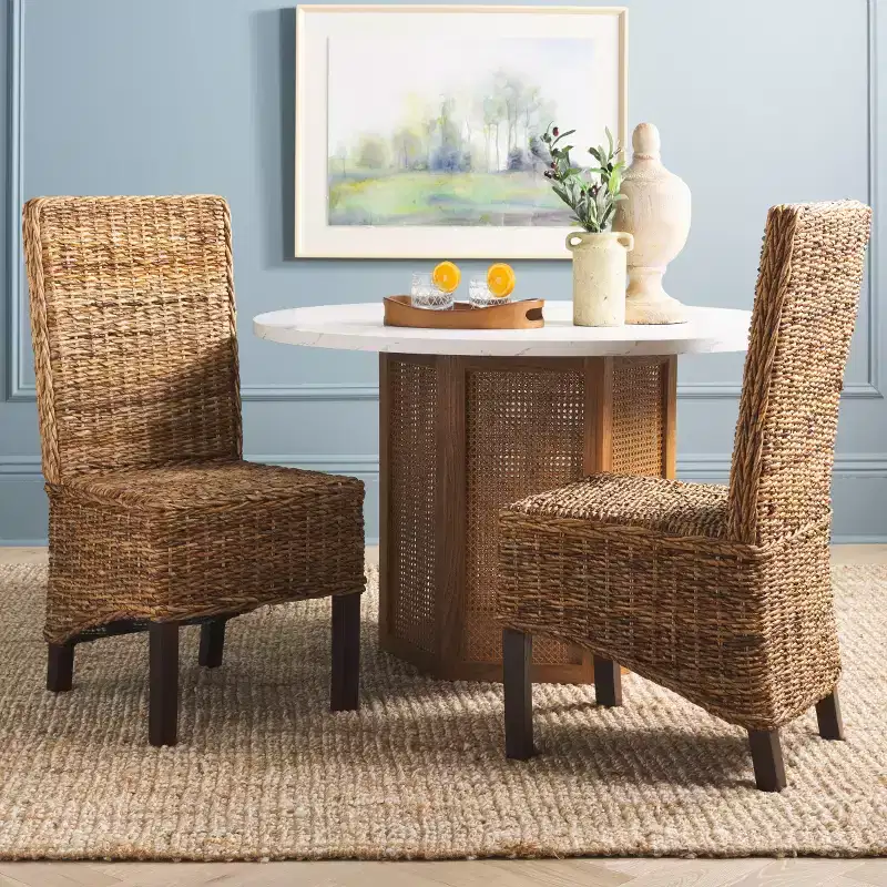 Pembrooke 19 H Rattan Side Chair (Set of 2) - FOX6520 - Safavieh Couture
