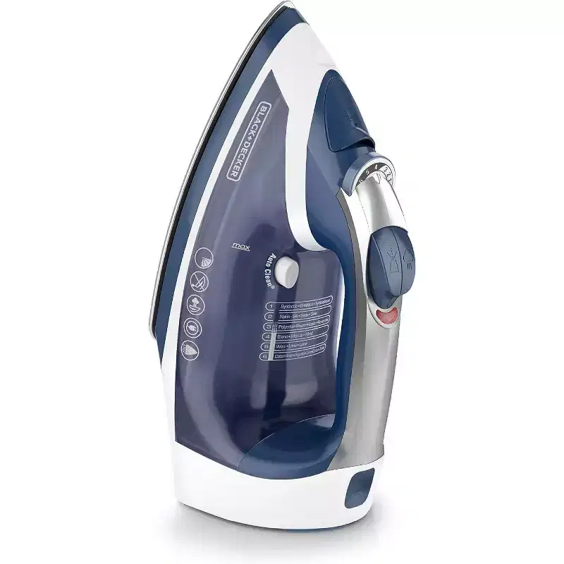 BLACK+DECKER Xpress Steam Cord Reel Iron with Nonstick Soleplate, Blue, ICR16X