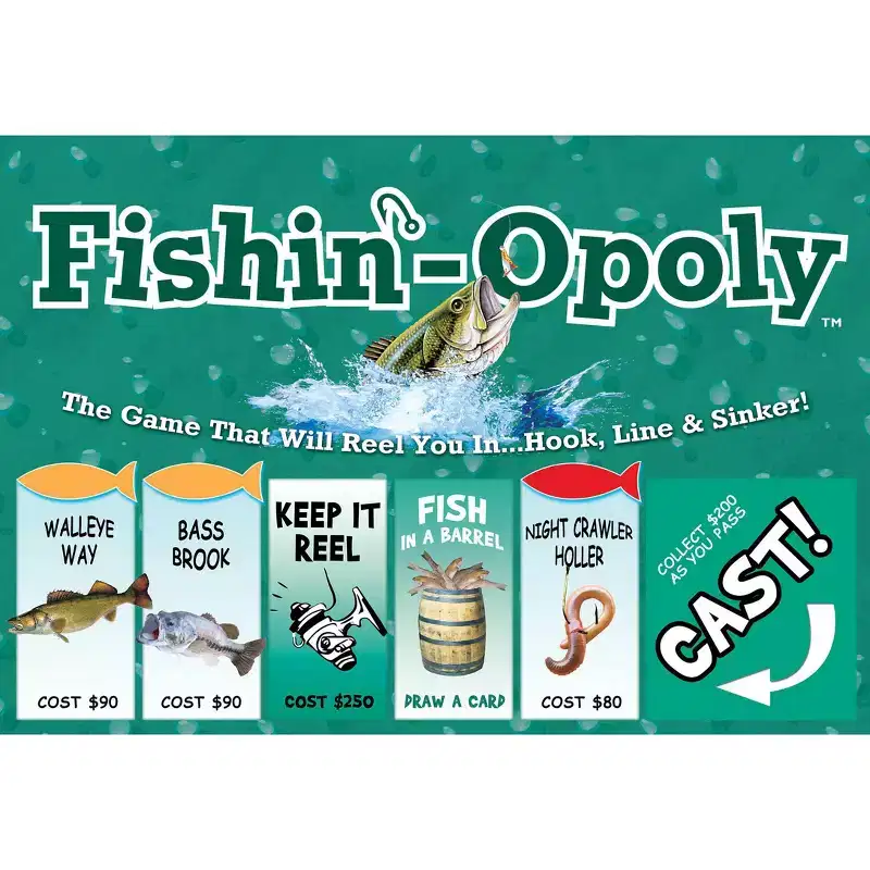 Late for the Sky: Fishin'-Opoly Monopoly Board Game