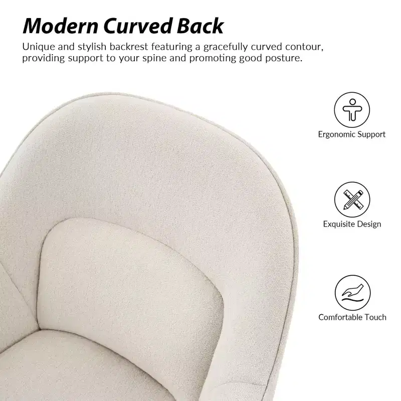 Virginia Office Chair With Curved Backrest|ART OF LIVING DESIGNS