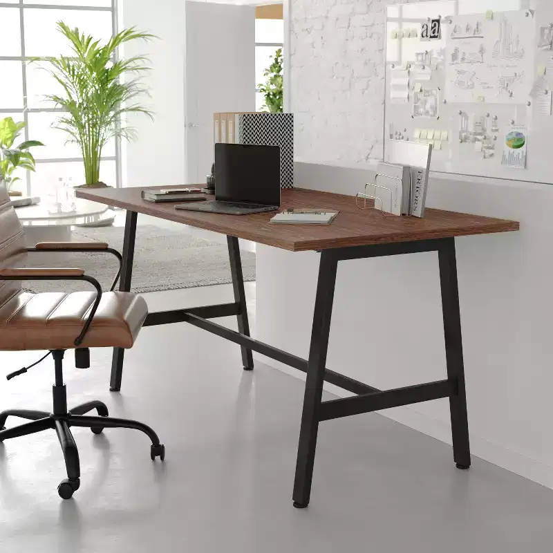 Flash Furniture Redmond Commercial 60x30 Conference Table with 1 Thick Double Sided Laminate Table Top with PVC Edging and Heavy Duty A-Frame Steel Base