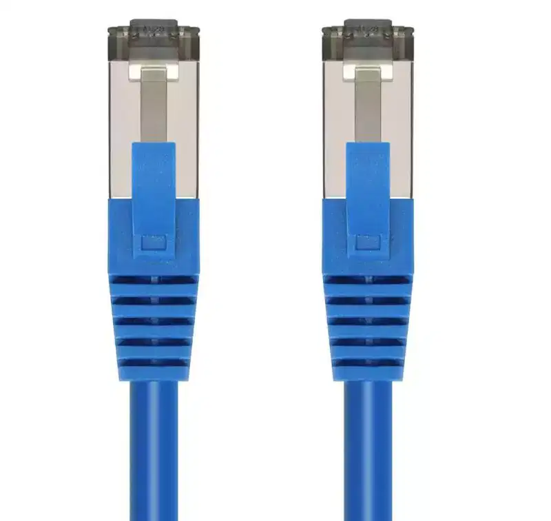 Monoprice Cat8 Patch Cable - 3 Feet - Blue | Double Shielded (S/FTP), 28AWG, 2GHz, 40G, Pure Bare Copper, Snagless RJ45, Ethernet Cable