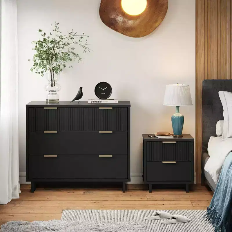 Manhattan Comfort 2pc Granville Dresser and Nightstand Bedroom Set