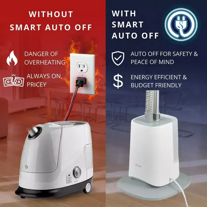 SALAV Complete Garment Steamer with Smart Automatic Shut-Off Pivoting Ironing Board