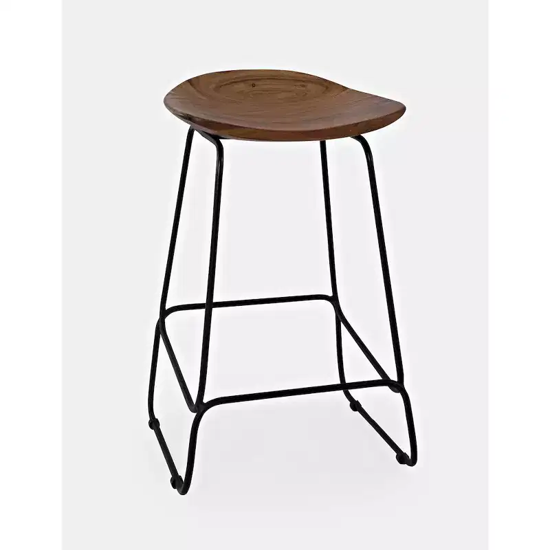 Jofran, Nature's Edge Solid Acacia Counter Height Backless Stool (Set of 3)