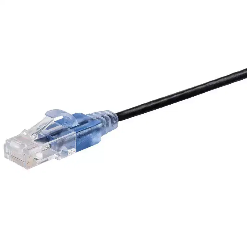 Monoprice Cat6A Ethernet Patch Cable - 14 Feet - Black | Network Internet Cord - RJ45, 550Mhz, UTP, Pure Bare Copper Wire, 10G, 30AWG, 5-Pack -