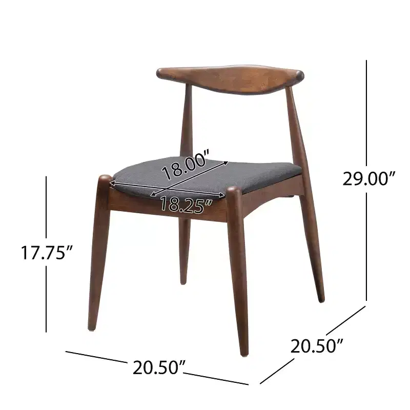 Minimalist Wood Dining Set for 4, 5 Pieces Rectangular Small Space Table Set with 4 Upholstered Chairs for Kitchen