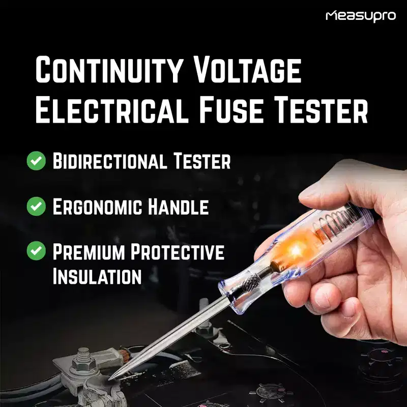 MeasuPro Voltage Continuity & Current Tester 144inch 12feet 1PK 6-12 V DC 24 V AC Tester