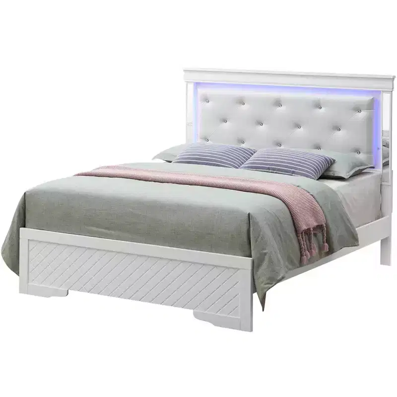 Passion Furniture Verona and Queen Panel Beds