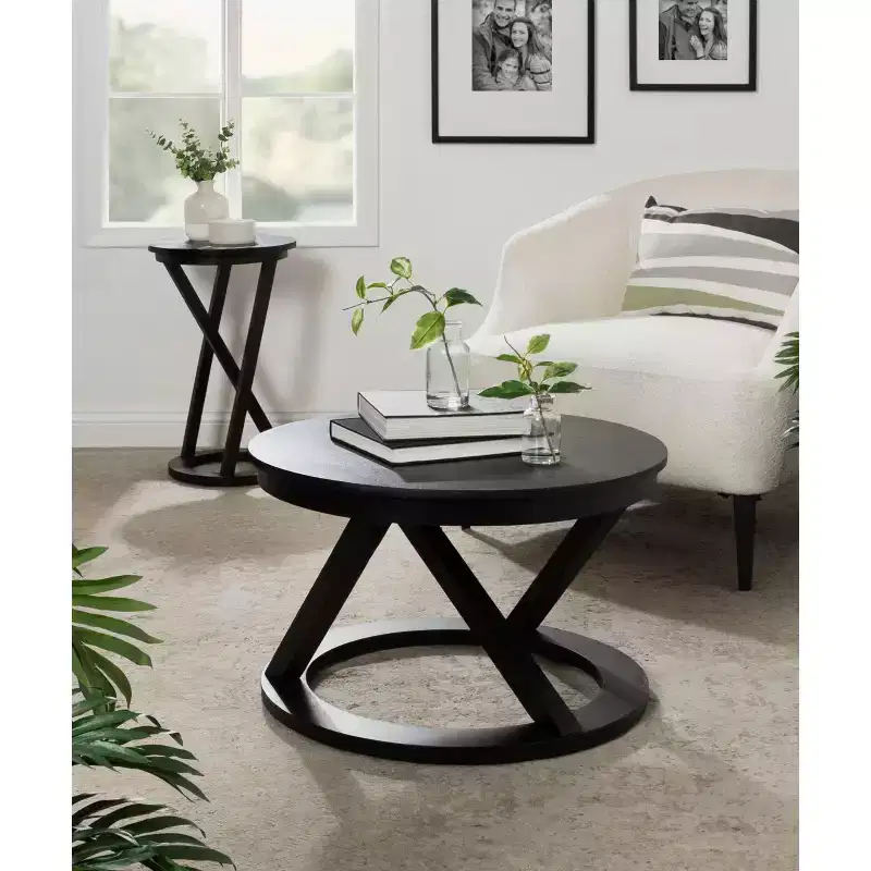 Kate and Laurel Aja Modern Wood Accent Table