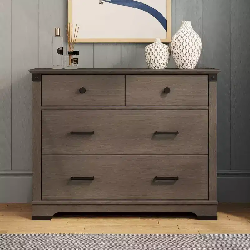 Child Craft Redmond Full Panel Crib, Changing Table Dresser & Chest 4 Piece Nursery Set