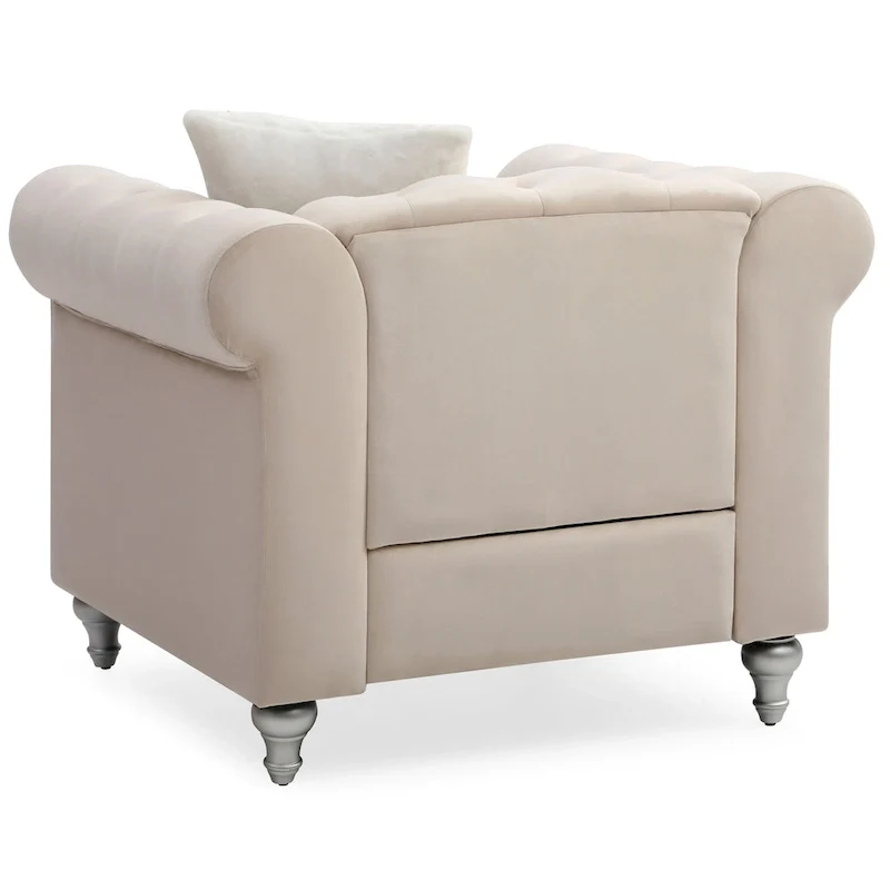 Velvet Crystal Accent Chair
