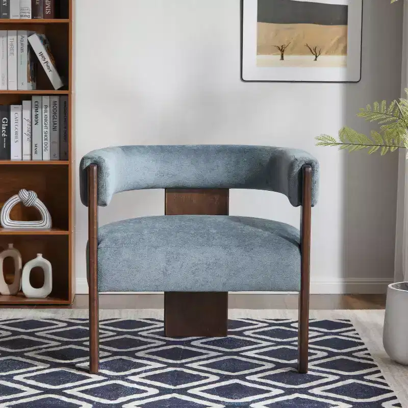 Christopher Knight Home Noah Modern Rubberwood Upholstered Accent Arm Chair