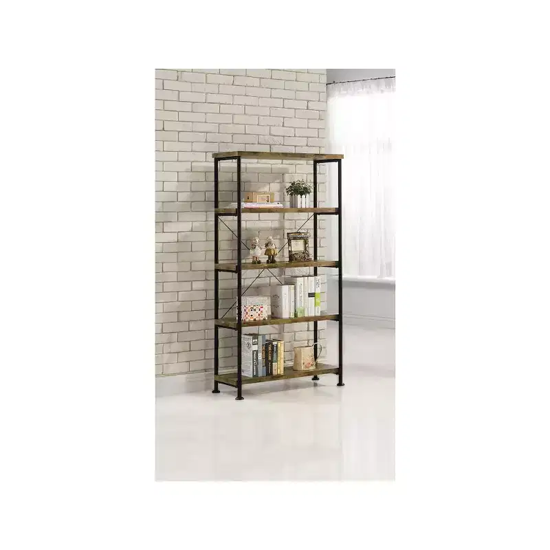 Coaster,Analiese 63-inch 4-shelf Bookshelf Rustic Nutmeg