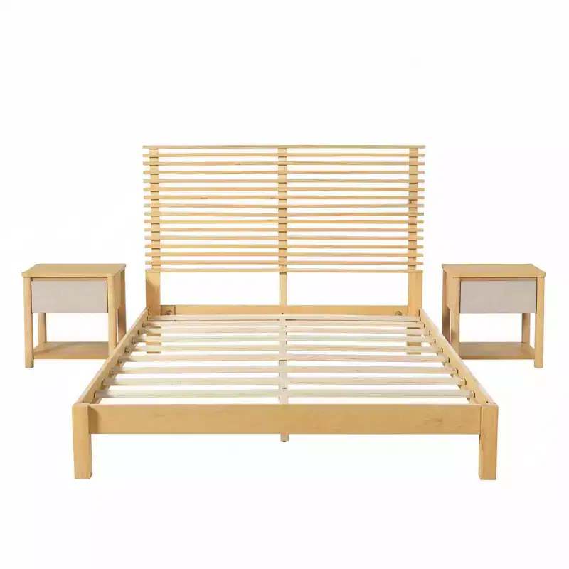 Christopher Knight Home Joy Modern 3 Piece Wooden Bedroom Set with Headboard and 2 Nightstands