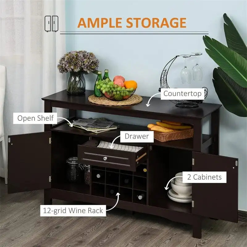 Coffee Bar Cabinet - 15.75D x 45.75W x 32.5H