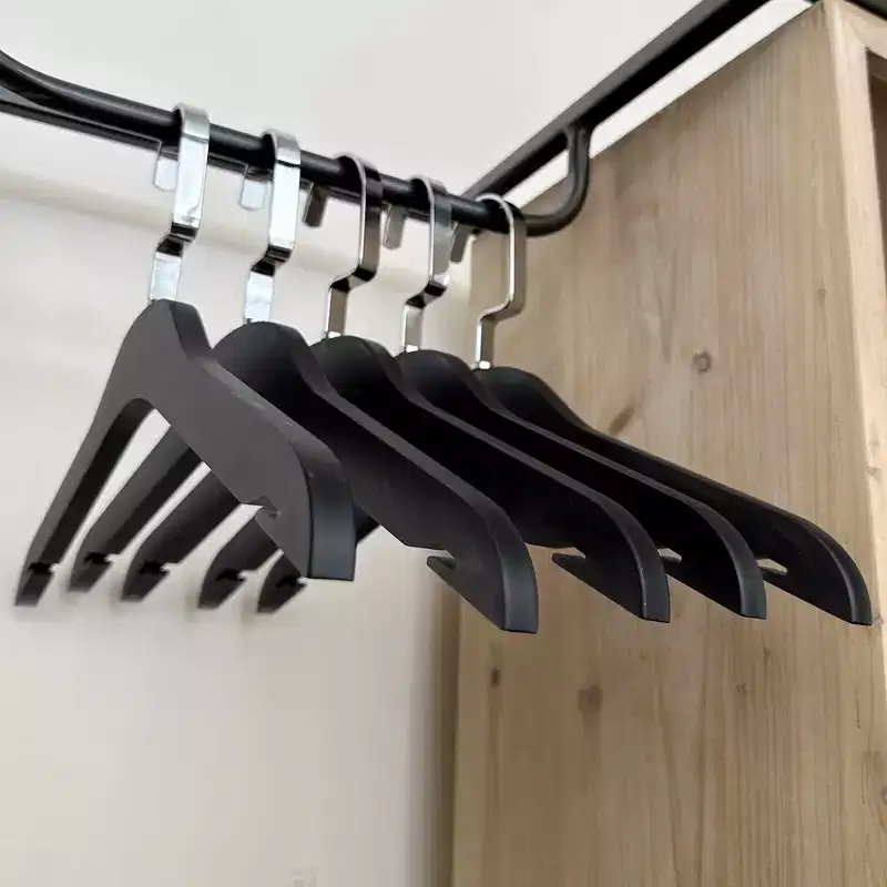 Designstyles Smoke and frost Acrylic Clothes Hangers, Luxurious and Heavy-Duty with Chrome Hooks, Beautiful Home Decor - 10 Pack