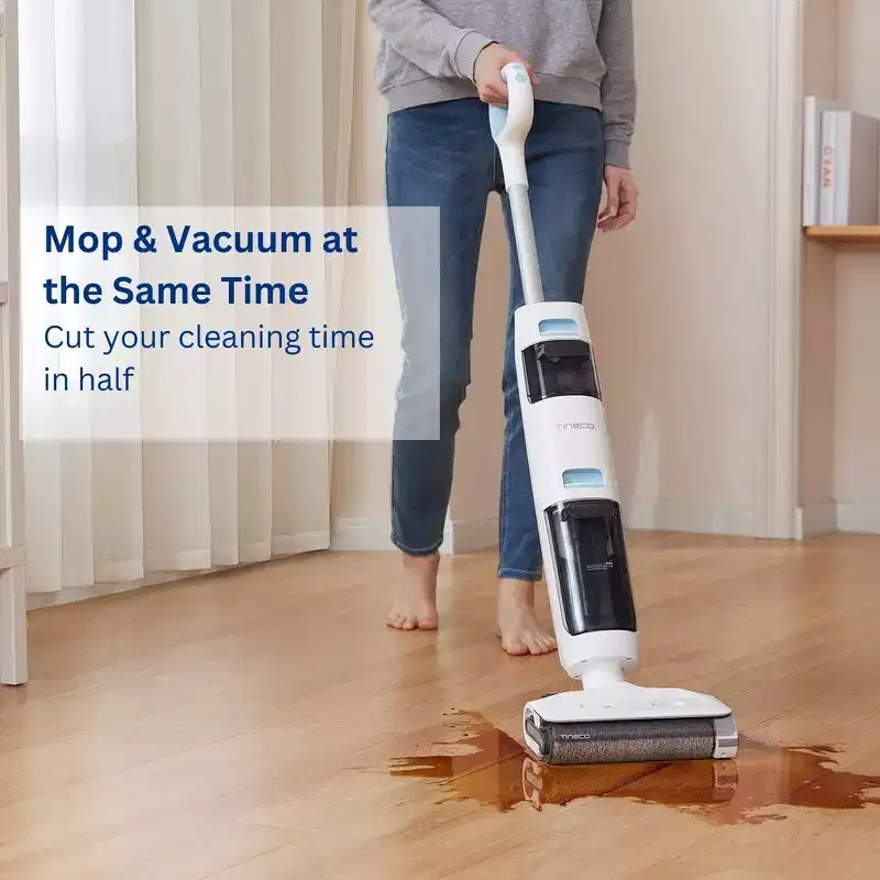 Tineco GO H2O Cordless Floor Washer-Powder Blue: 3-Speed, Wet/Dry, Multipurpose, Lithium-Ion Battery, 0.6L Tank