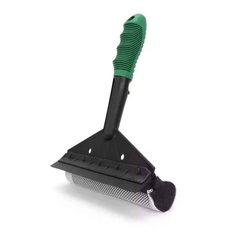 Turtle Wax 8" Squeegee with Bug Scrubber: Automotive Cleaning Tool for Car Windows & Windshields, Green
