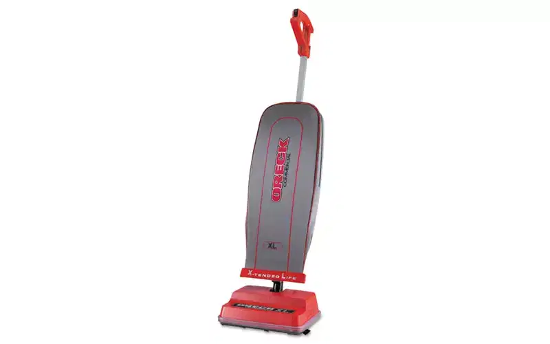 Oreck Commercial U2000R-1 Upright Vacuum, 12 Cleaning Path, Red/Gray