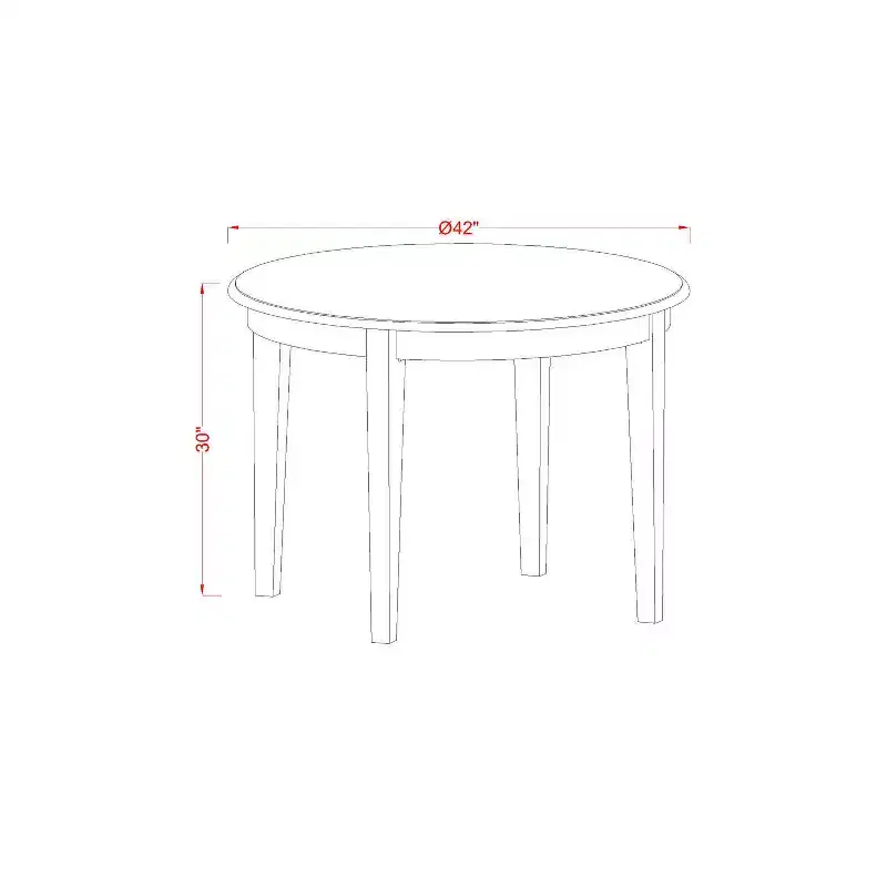 Rustic Round Dining Table Set - Small Kitchen Table with Chairs - Farmhouse Style Table