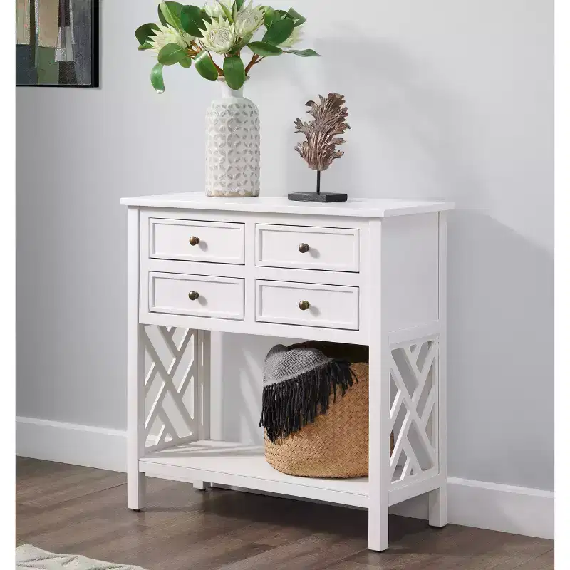 32 Middlebury Wood Console Table with 4 Drawers - Alaterre Furniture