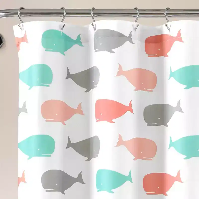 Whale Shower Curtain - Lush Dcor