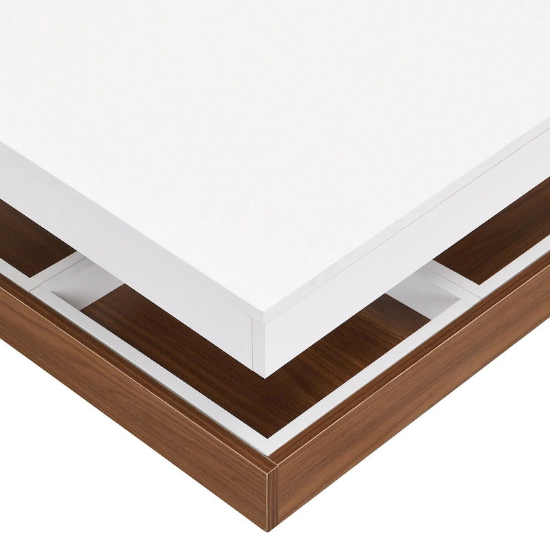 Modern Square Rotating Coffee Table